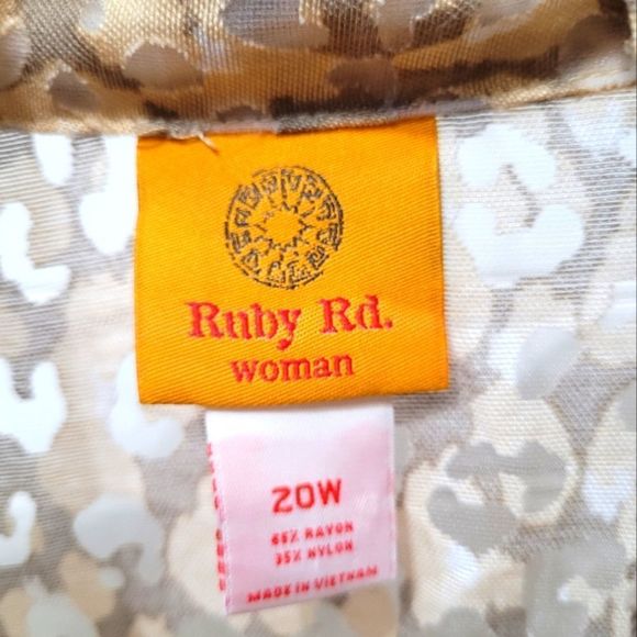 Ruby Rd. Woman Sheer Jacket/Shacket, Plus Size 20W - Picture 4 of 4